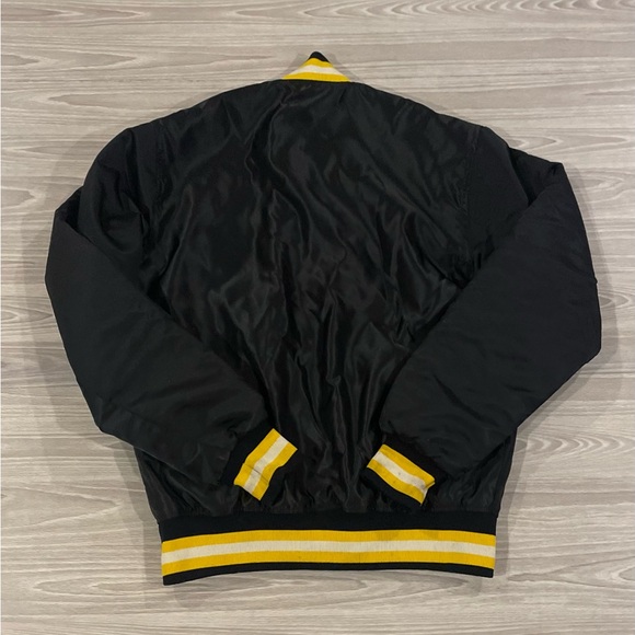 Vintage 90s Starter Boston Bruins Satin Jacket Black NHL Hockey Mens Size Medium - Picture 6 of 11